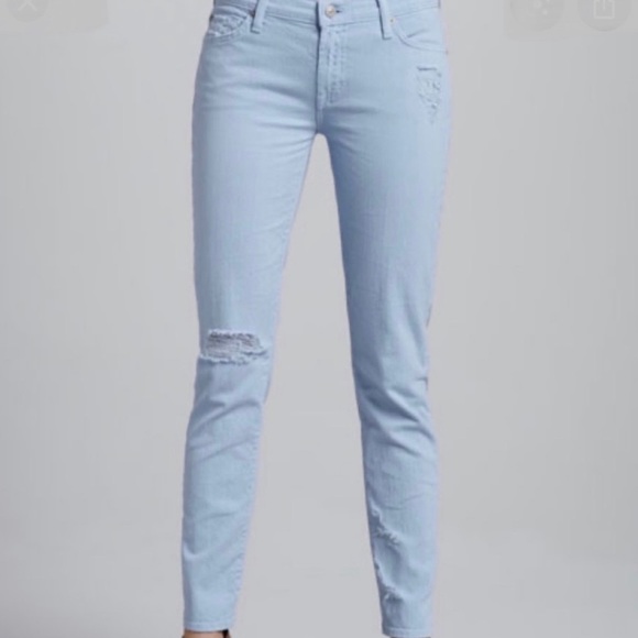 7 For All Mankind The Slim Cigarette Cloud Blue 31 - Picture 1 of 8